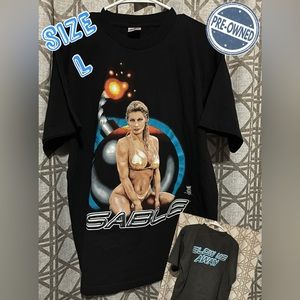 Vintage Sable Blow Me Away WWF Wrestling T Shirt 90s Sz LARGE CLEAN CLEAN